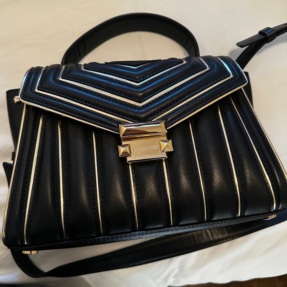 Michael Kors Black and Gold Crossbody Bag
